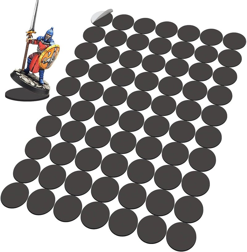 Evemodel Miniature Magnetic Self-adhensive Round Bases for Wargames Flexible Sticky Magnets (Round 32mm-70pcs) - Image 2